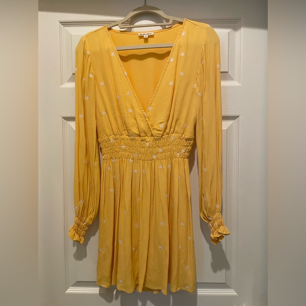Classic For Love & Lemons 🍋 Chiquita Long Sleeve Midi Dress Color: Daisy EUC